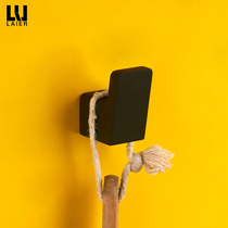 LAIER lille brief approl. pure black rubber lacquered bathroom single coat hook bedroom hook hanging clothes hook