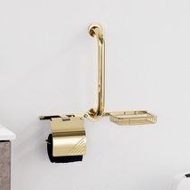 Coming to the bathroom Bathroom Armrest Frame Multifunction Golden All Copper Seniors Disabled Toilets Safety Non-slip Rod Handle