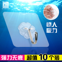 Strong adhesive hook Kitchen sticky hook incognito wall suction cup Load-bearing nail-free bathroom dorm creative wall hanging