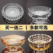 Household large crystal glass ashtray fashion creative personality living room bedroom coffee table office ashtray