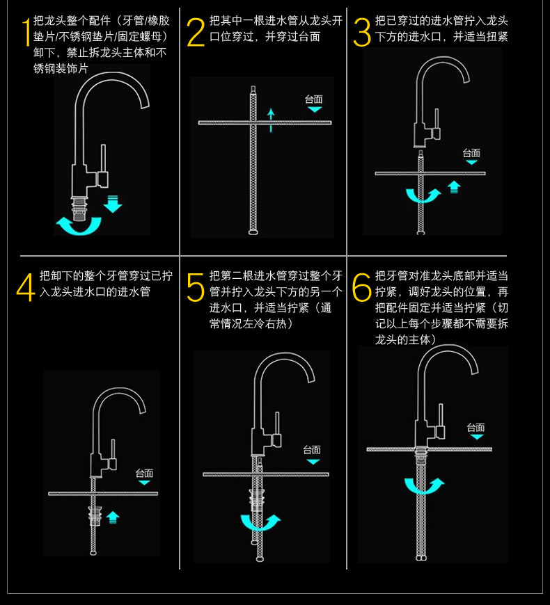 全铜抽拉式水龙头冷热厨房灶台水槽洗菜盆弹簧双出水可旋转龙头