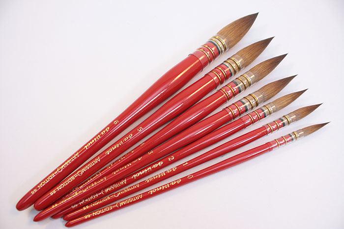德国达芬奇428亚洲限定版 中国红 v66 野生貂毛古典水彩画笔