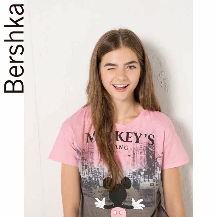 Bershka BSK 米奇印花 T 恤衫 07555831