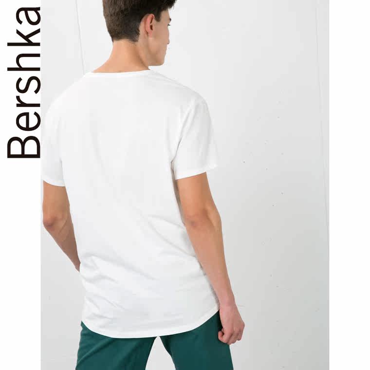 Bershka文字及叶片印花 T 恤衫 07961556