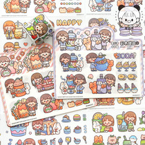 Tirado Dodo sauce color dessert sticker bag hand account character food gourmet ins wind cartoon hand account stickers