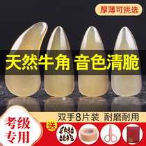 Guzheng nails childrens horn beginner practice professional exam play groove double-sided arc size number braces thick