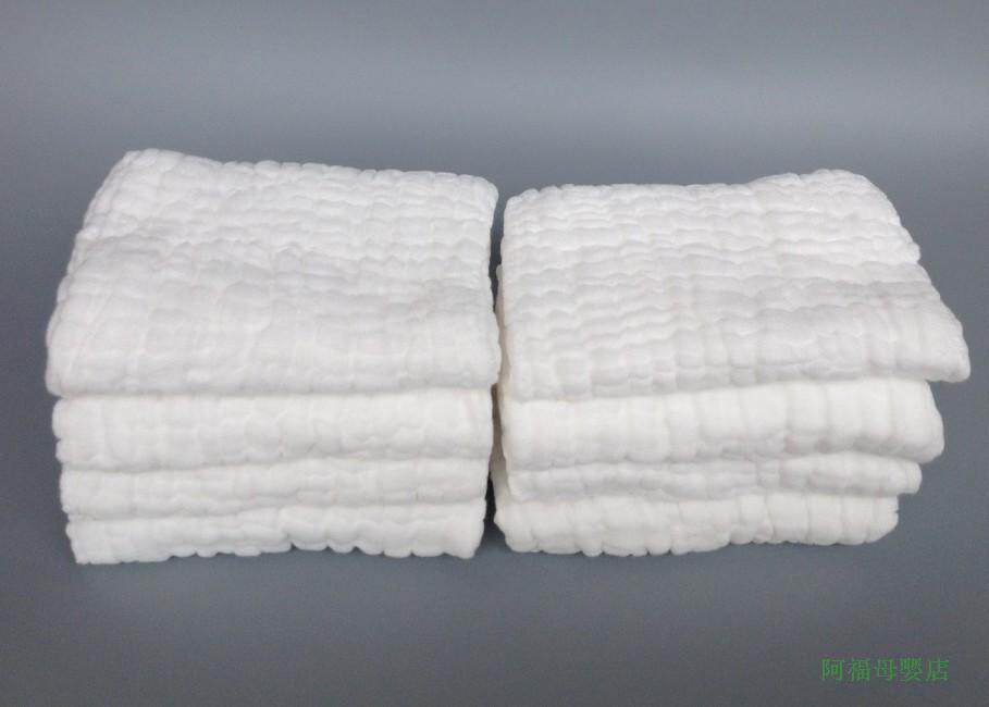 尺寸:46cmx43cm 颜色:白色 材质:100%全棉纱 包装规格:8片/袋,1袋装