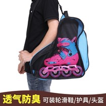 Thickened Wheels Slip Bag Children Adult Men And Women Skating Ice Skating Dry Skates Bag Wheels Sliding Shoes Single Shoulder Bag Triangle Bag