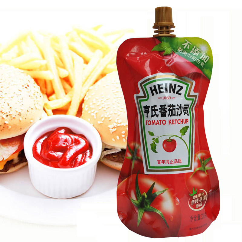 亨氏kfc番茄酱袋装肯德基番茄沙司手抓饼意大利面酱320gx2瓶