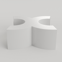 Modern Pole Brief Profiled Styling Middle Island Display Table Clothing Shop Soft Dress Shop Window Decoration Landing High And Low Booth Table