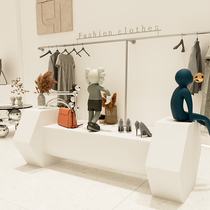 Dumbbells Fabrication Art Middle Island Display Terrace Clothing Shop Soft Clothing Shop Window Decoration Floor High And Low Booth Profiled