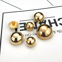 Metal Joker button round spherical bald head mushroom button shirt trench coat coat woolen coat coat coat male