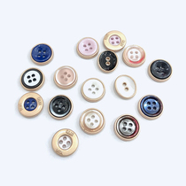 Four-eye button metal pearlescent button resin shirt shirt for men and women tops Joker clothes small round decoration