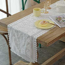 tablecloth tv cabinet cover lace table flag cloth drawer shoe cabinet dust cover Nordic ins white tea table cloth