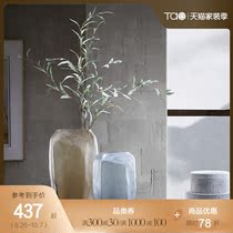 Tao home Evoke carved grinding vase American living room decoration dried flower arrangement glass ins transparent vase ornaments
