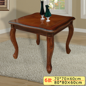 欧式实木小方桌子沙发边几角几小茶几雕花客厅正方形边桌茶桌方几