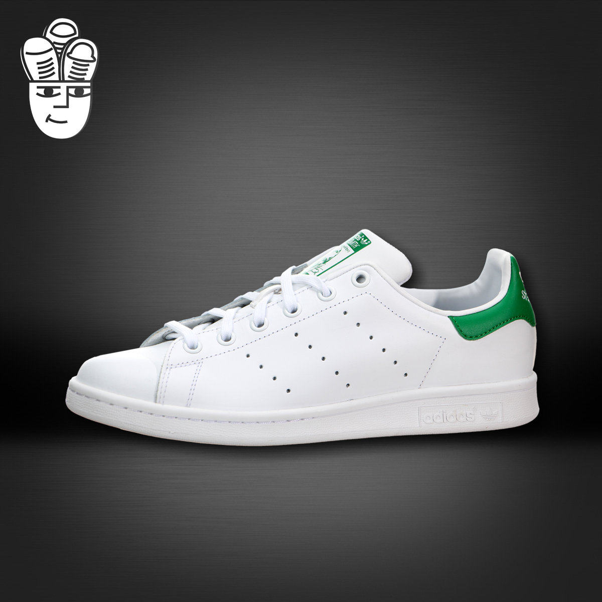 阿迪达斯adidas stan smith三叶草男女gs低帮复古板鞋 绿尾休闲鞋