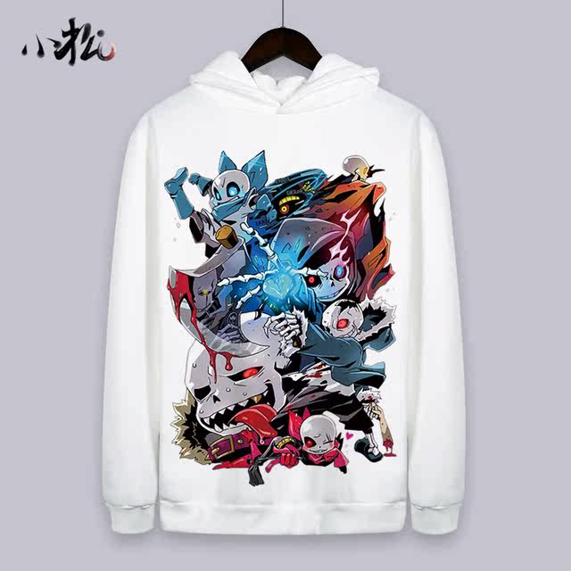 Under the legend of the game, the surrounding undertale skeleton brothers plus velvet sweater anime two yuan clothes autumn Under the legend of the game, the surrounding undertale skeleton brothers plus velvet sweater anime two yuan clothes autumn