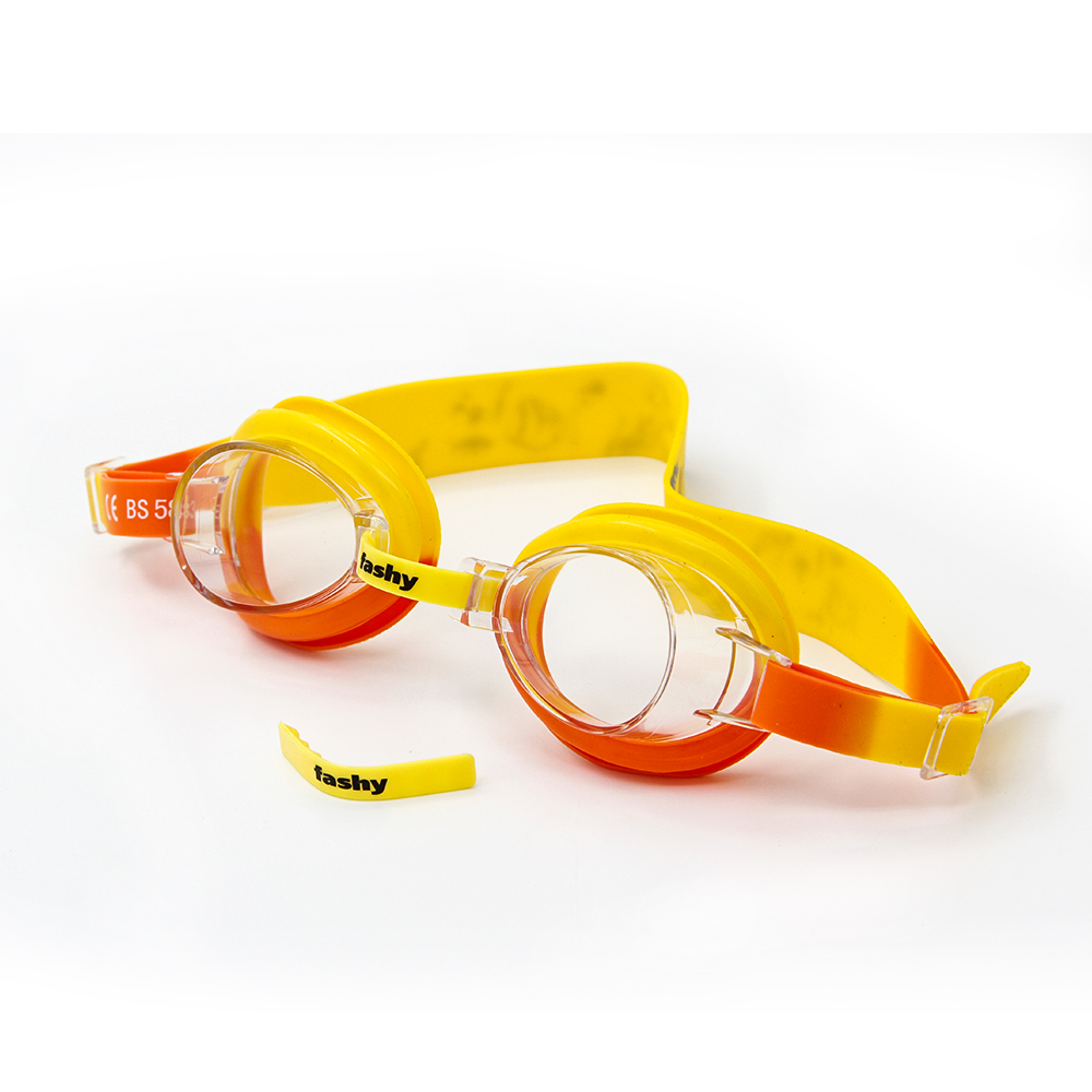 德国fashy儿童防水 高清晰平光抗压防护撞色游泳镜 4105产品展示图4