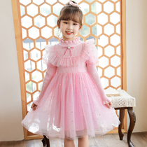 Children Knit Sweater Dress Autumn Clothing 2021 New Ocean Gas Girl Dress Little Girl Princess Dresses Autumn winter