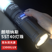 Walson sp07 flashlight rechargeable portable outdoor strong super bright light long range home xenon lamp durable zoom