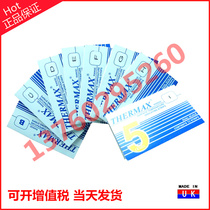 British THERMAX temperature measuring sticker 5 grid 77 to 99 induction paper 160-182 removable 216-249 thermal paper