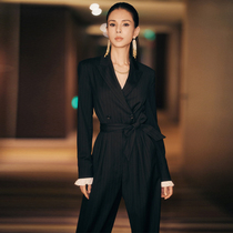 2021 Autumn and Spring New Li Rutong same striped congestion pants fashion repair and high waist legs