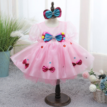 61 invincis little cuddly children acting out of toddler modern dance one-piece dress girl performance dress fluffy dress