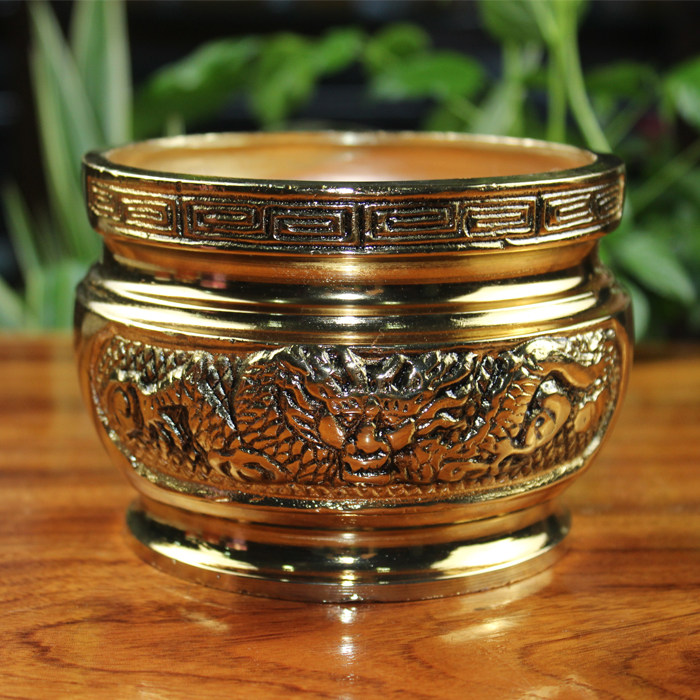 6寸仿古铜香炉香插熏香炉佛堂寺庙佛光普照供炉批发招财进宝香炉