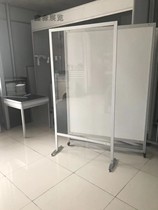 Aluminum alloy 3 7 points Single slot screen transparent acrylic screen partition exhibition stand pulley exhibition board customs clearance check