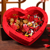 Wedding supplies Wedding wedding red fruit plate Chinese non-woven dried fruit plate creative bride festive wedding props