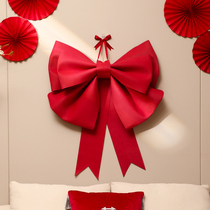 ins Net red oversized bow hanging wedding room man womans bedroom layout decoration wedding car delivery car pull flower
