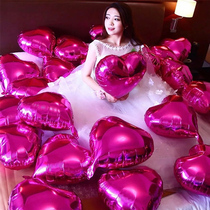 Wedding celebration supplies Valentines Day confession Birthday party Wedding room decoration creative aluminum film large heart-shaped balloon