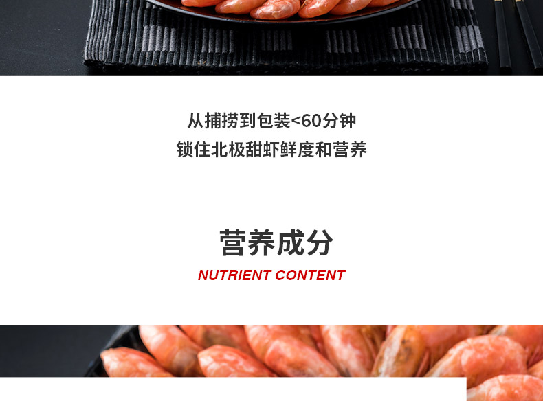 从捕捞到包装<60分钟锁住北极甜虾鲜度和营养营养成分NUTRIENT CONTENT-推好价 | 品质生活 精选好价