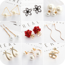 Korean sweet simple long earrings ear line temperament wild personality Sterling silver ear nails female European and American ear clip trinkets