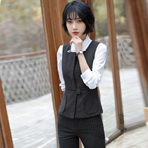  Hotel waiter overalls long-sleeved shirts womens autumn beauty salon cashier restaurant front desk professional vest suit