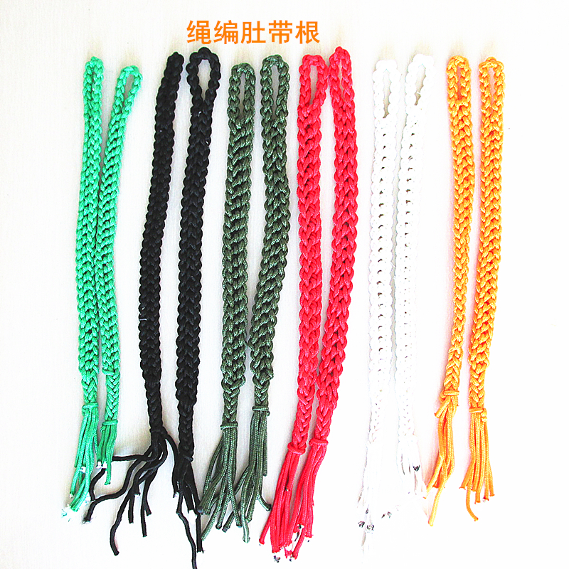 Belly belt root nylon weaving pure hand-woven belly root saddle connection belt 4 sticks