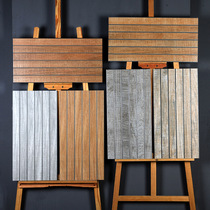 Outdoor courtyard floor tiles Balcony villa garden imitation wood grain floor tiles Outdoor non-slip antifreeze terrace tiles