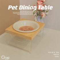 Pet Solid Wood Table High Foot Cat Bowl Rack Large Caliber Ceramic Acrylic Cat Bowl Food Basin Water Bowl protect the cervical spine