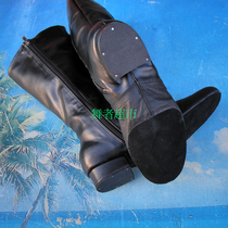 Ethnic dance soft-soled dance boots riding boots for practice and performance multi-dance boots for men and women half leather inner zipper or tether