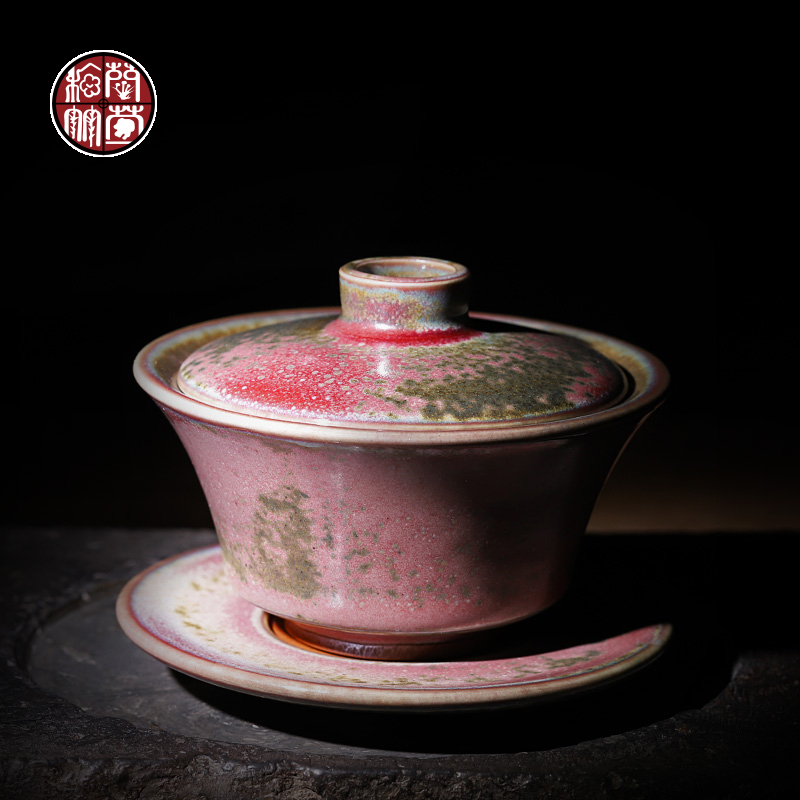 Authentic jun porcelain up tureen small ceramic cups a single master MiaoXingWei manual kung fu tea tea bowl