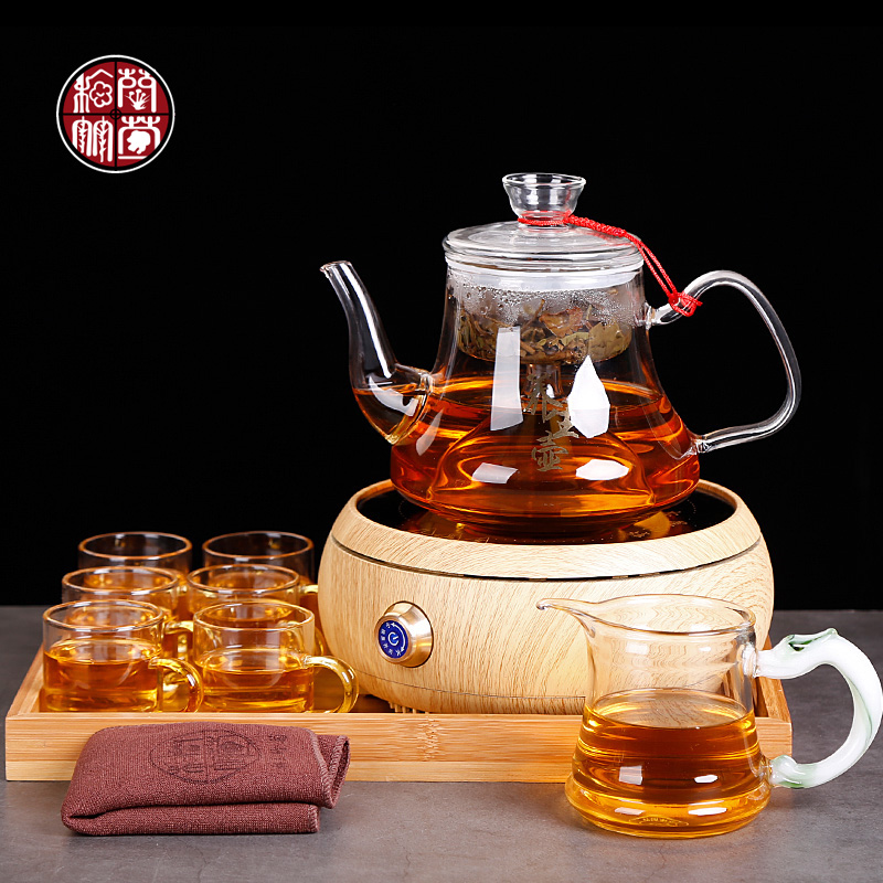 Household'm glass tea set fruit electric heating kettle electrothermal electric TaoLu furnace small cooking tea