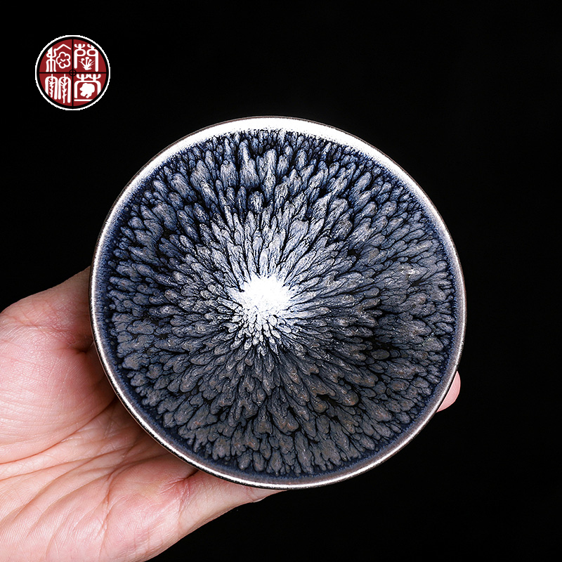 Jianyang built one hat to a cup of pure manual ore iron tire baihua lamp that restore ancient ways masters cup single kung fu tea cups