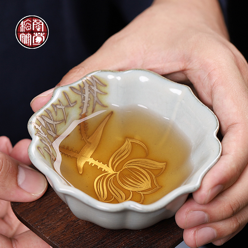 Kombucha tea cup master cup single cup your up slicing can be a single sample tea cup light longfeng lotus for a cup of tea