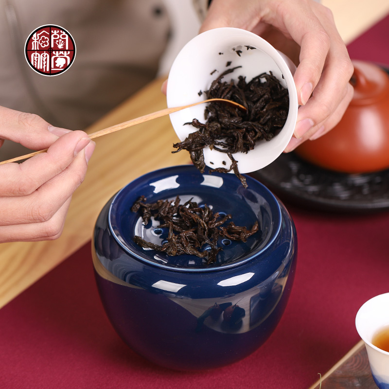 Archaize up in hot tea to wash to the ceramic cylinder with cover household zen water jar writing brush washer from wastewater tank kung fu tea accessories