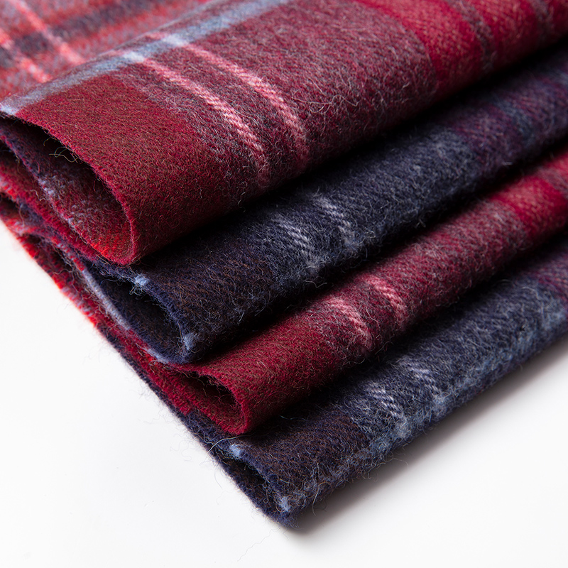 Hengyuanxiang 100% wool scarf men's high-grade red plaid no cashmere scarf autumn and winter warm gift bag