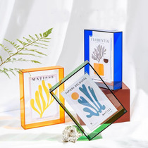 Creative Nordic ins wind acrylic photo frame 6 inch table high-end sense office simple picture frame hanging wall gift