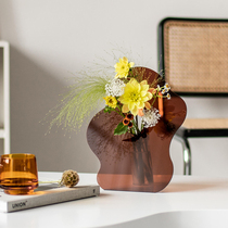 Nordic Modern Acrylic Creative Vase Office Countertop Simple Flower Arrangement Entrance Living Room Art Decoration Ornament