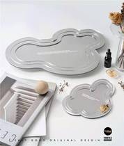 Light luxury ins irregular mirror bottom holder coaster acrylic tray home decoration aromatherapy ornaments shooting props