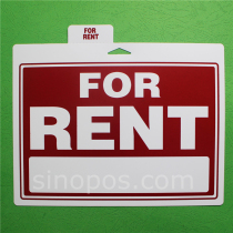 FOR RENT English PVC rental sign house car machine rental sign plastic listing